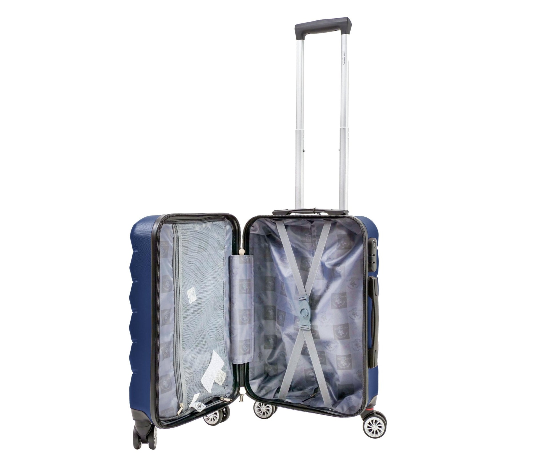 SANTA BARBARA POLO & RAQUET CLUB - מזוודה טרולי עלייה למטוס 20" דגם 1701 בצבע נייבי - MASHBIR//365