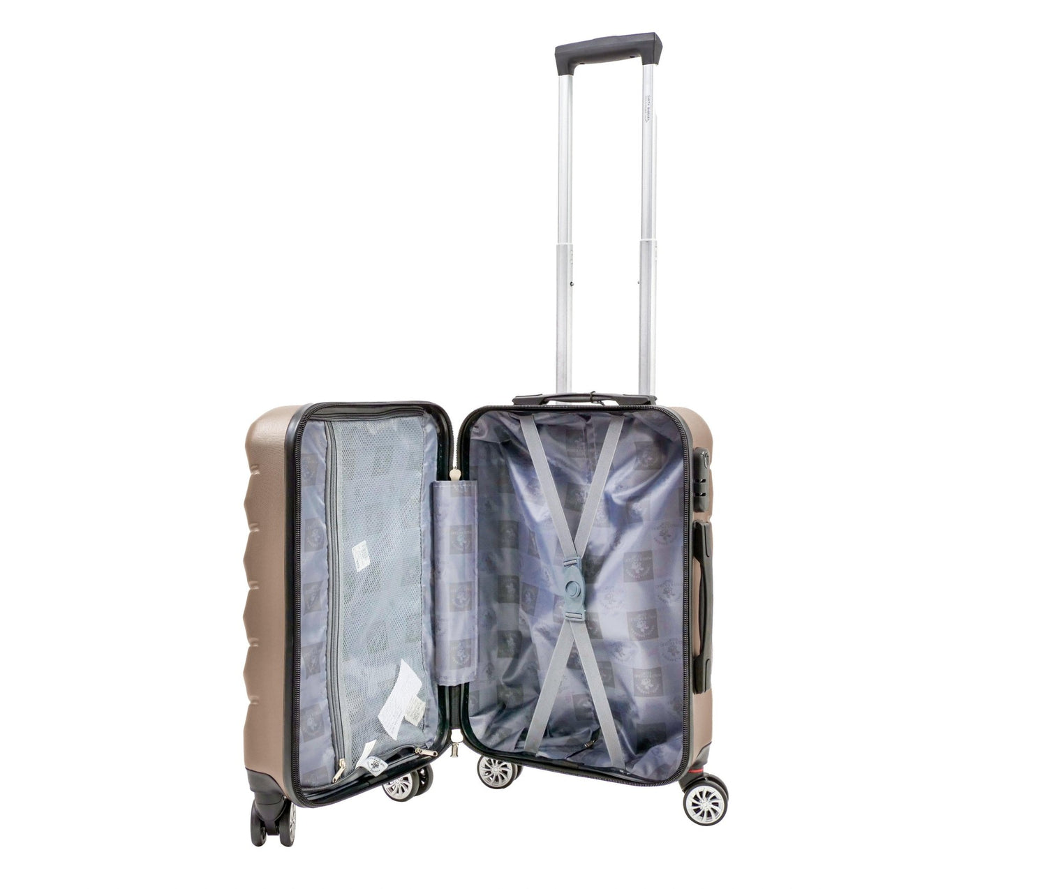 SANTA BARBARA POLO & RAQUET CLUB - מזוודה טרולי עלייה למטוס 20" דגם 1701 בצבע שמפנייה - MASHBIR//365