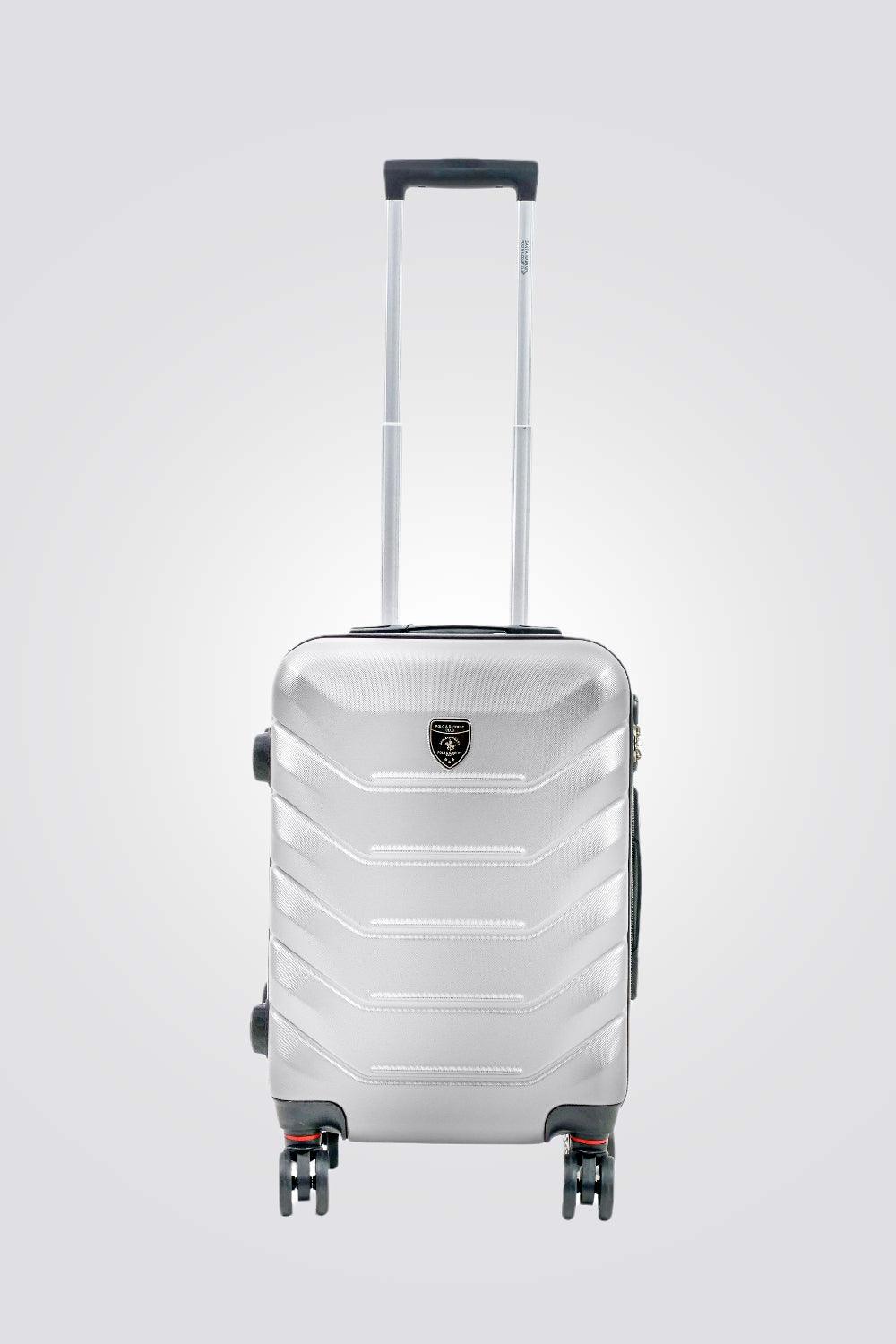 SANTA BARBARA POLO & RAQUET CLUB - מזוודה טרולי עלייה למטוס 20" דגם 1701 בצבע כסוף - MASHBIR//365