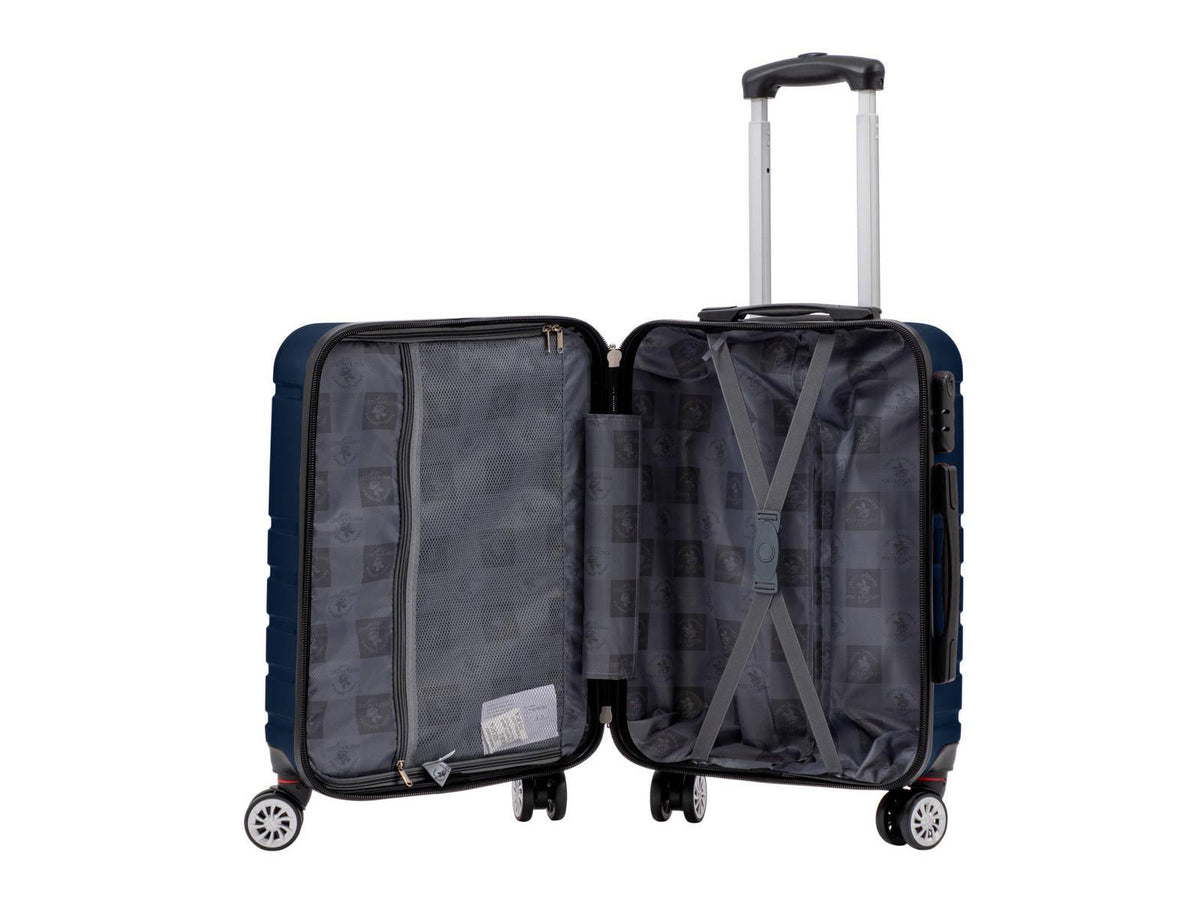 SANTA BARBARA POLO & RAQUET CLUB - מזוודה טרולי עלייה למטוס 20" דגם 1807 בצבע נייבי - MASHBIR//365