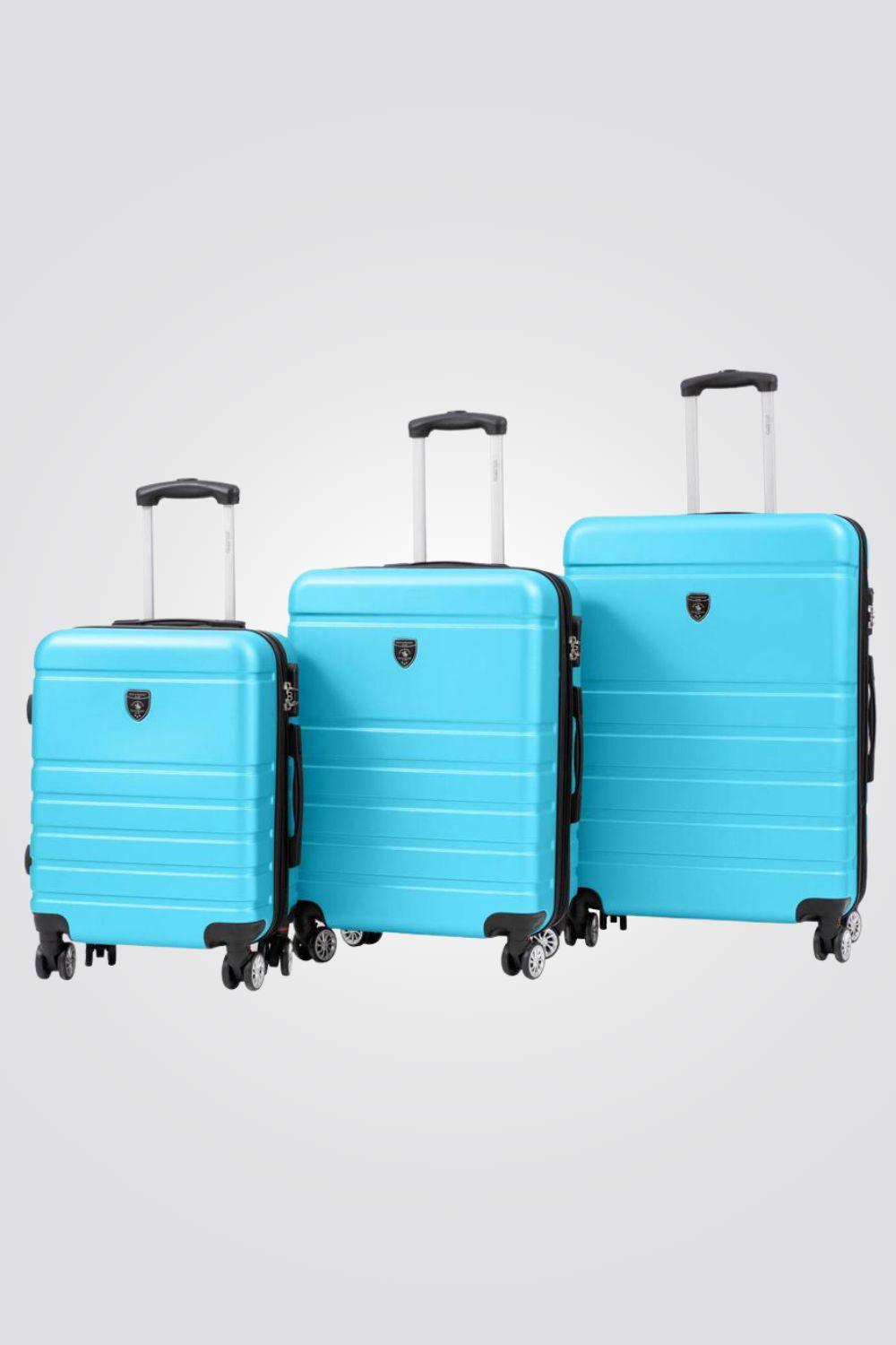 SANTA BARBARA POLO & RAQUET CLUB - מזוודה טרולי עלייה למטוס 20" דגם 1807 בצבע תכלת - MASHBIR//365