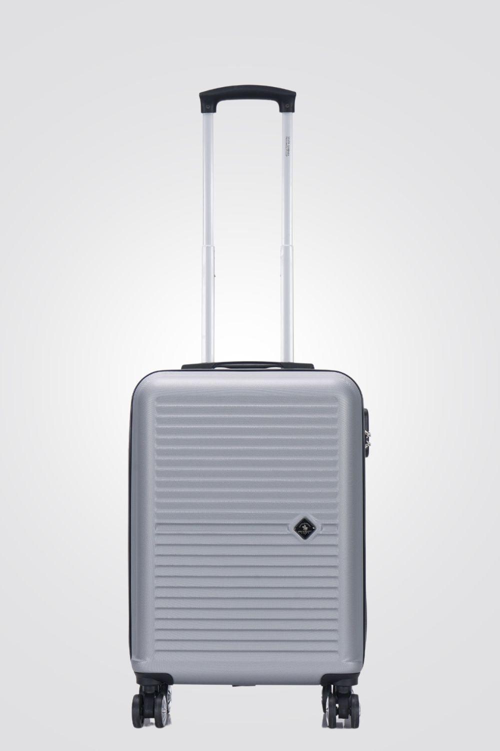 SANTA BARBARA POLO & RAQUET CLUB - מזוודה טרולי עלייה למטוס 20" דגם 1901 בצבע כסף - MASHBIR//365