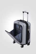 TESLA - מזוודה טרולי עלייה למטוס MALIBU בצבע כסוף - MASHBIR//365