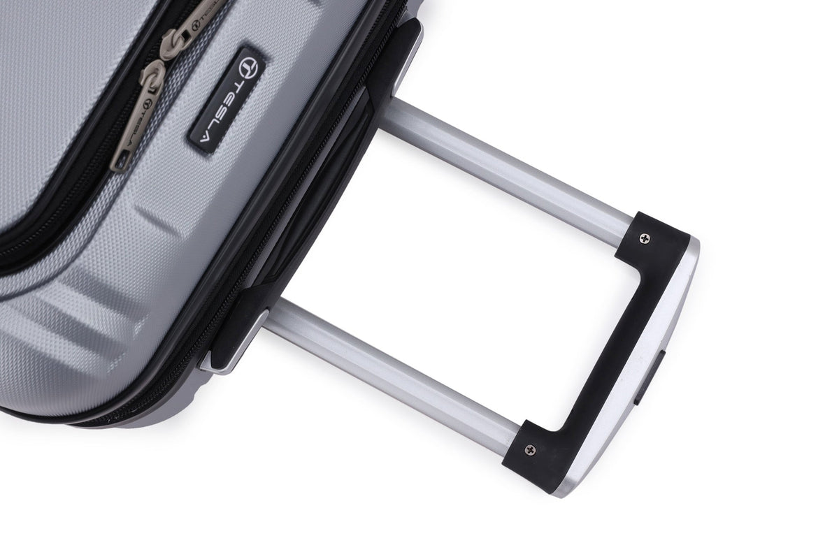 TESLA - מזוודה טרולי עלייה למטוס MALIBU בצבע כסוף - MASHBIR//365