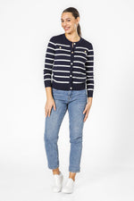 קרדיגן פסים כחול כהה | קנת קול