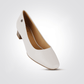 LADY COMFORT - נעל עקב חרטום מרובע בצבע אופוויט - MASHBIR//365 - 2