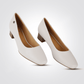 LADY COMFORT - נעל עקב חרטום מרובע בצבע אופוויט - MASHBIR//365 - 5