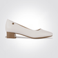 LADY COMFORT - נעל עקב חרטום מרובע בצבע אופוויט - MASHBIR//365 - 1