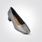 LADY COMFORT - נעל עקב חרטום מרובע בצבע כסף - MASHBIR//365 - 2