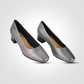 LADY COMFORT - נעל עקב חרטום מרובע בצבע כסף - MASHBIR//365 - 5