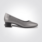 LADY COMFORT - נעל עקב חרטום מרובע בצבע כסף - MASHBIR//365 - 1
