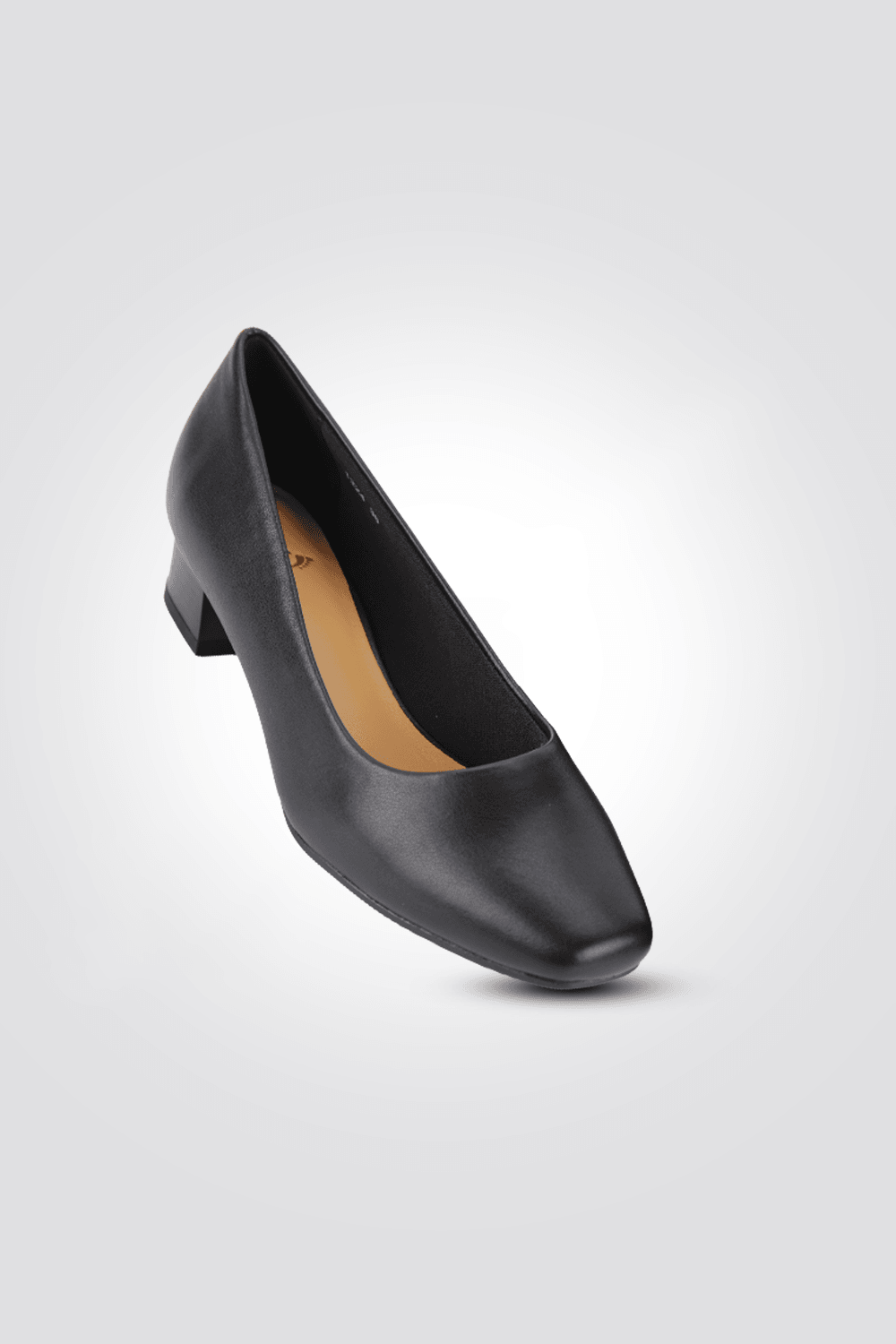 LADY COMFORT - נעל עקב חרטום מרובע בצבע שחור - MASHBIR//365