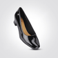 LADY COMFORT - נעל עקב חרטום מרובע בצבע שחור לקה - MASHBIR//365 - 2
