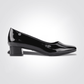 LADY COMFORT - נעל עקב חרטום מרובע בצבע שחור לקה - MASHBIR//365 - 1