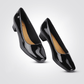 LADY COMFORT - נעל עקב חרטום מרובע בצבע שחור לקה - MASHBIR//365 - 4
