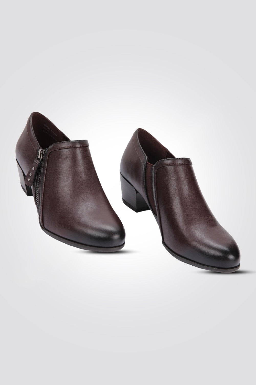 LADY COMFORT - נעל עקב סגורה בצבע בורדו - MASHBIR//365