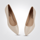 LADY COMFORT - נעל עקב שפיץ בצבע בז' - MASHBIR//365 - 2