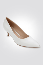 LADY COMFORT - נעל עקב שפיץ בצבע לבן - MASHBIR//365