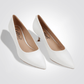 LADY COMFORT - נעל עקב שפיץ בצבע לבן - MASHBIR//365 - 2