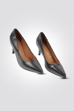 VIZZANO - נעל עקב שפיץ בצבע שחור מטאל - MASHBIR//365