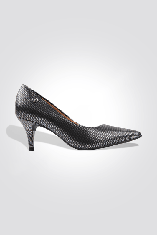 VIZZANO - נעל עקב שפיץ בצבע שחור מטאל - MASHBIR//365
