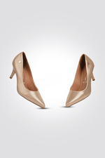 VIZZANO - נעל עקב שפיץ בצבע זהב מטאל - MASHBIR//365