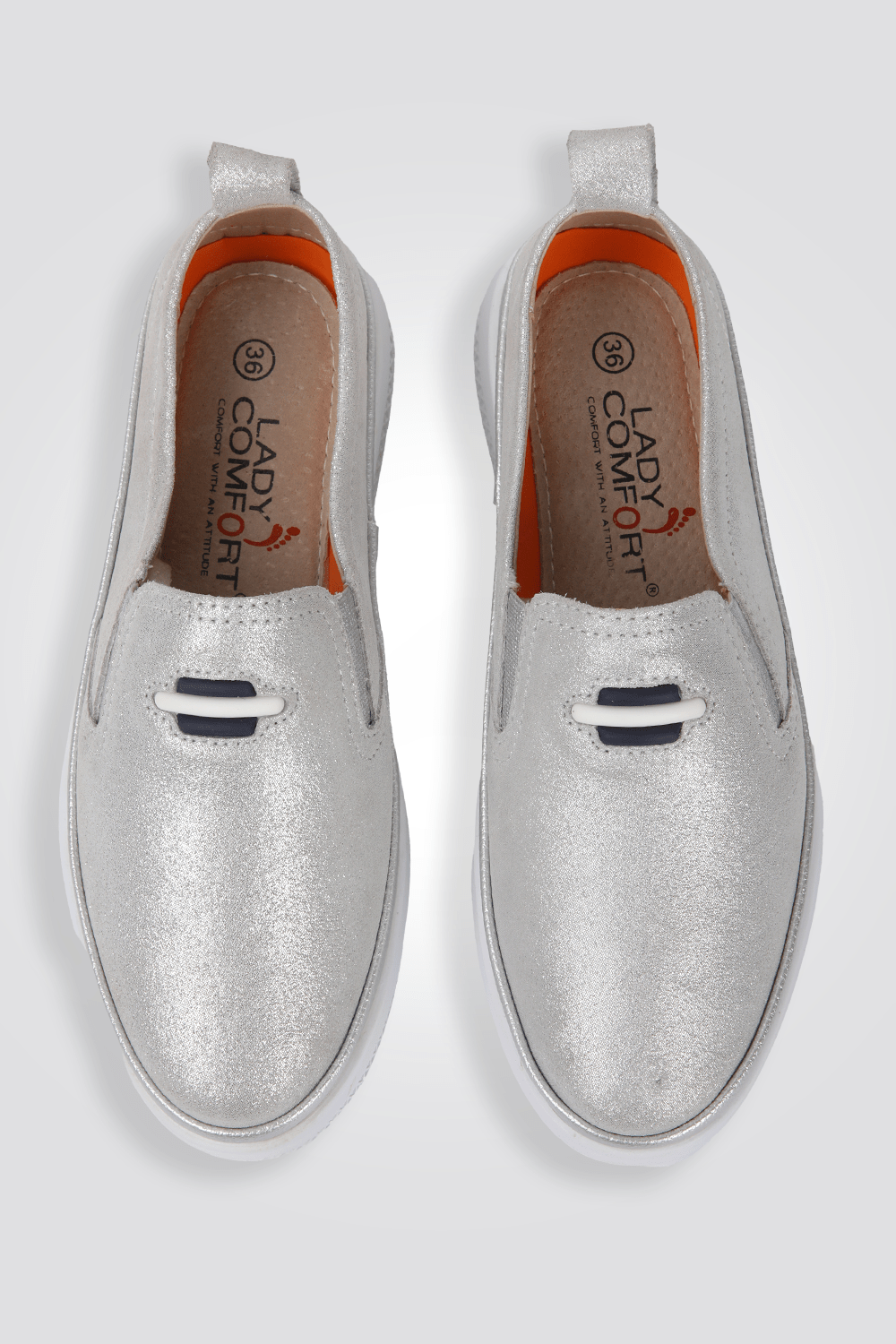 LADY COMFORT - נעל נוחות לנשים בצבע כסף - MASHBIR//365