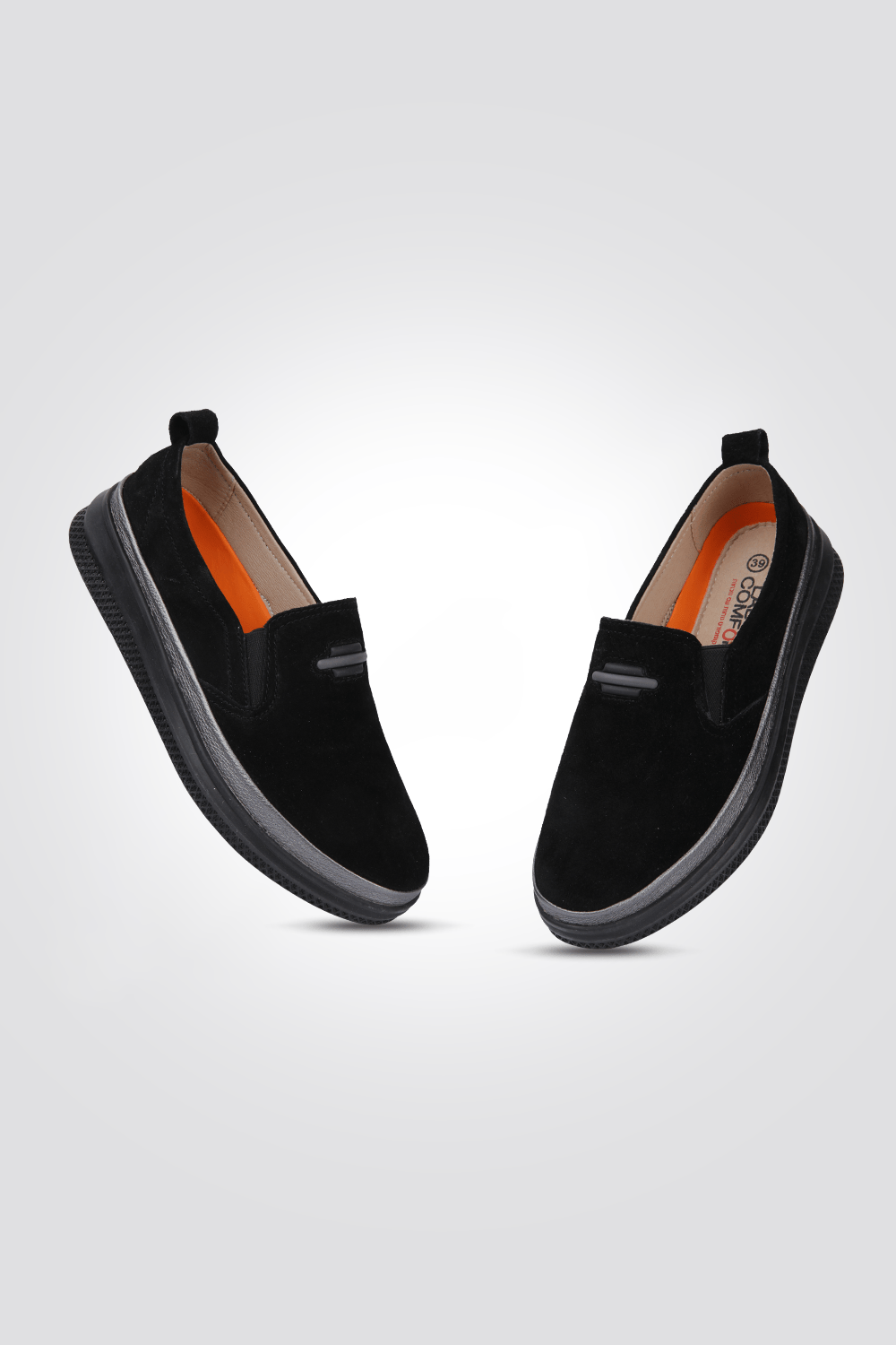 LADY COMFORT - נעל נוחות לנשים בצבע שחור זמש - MASHBIR//365