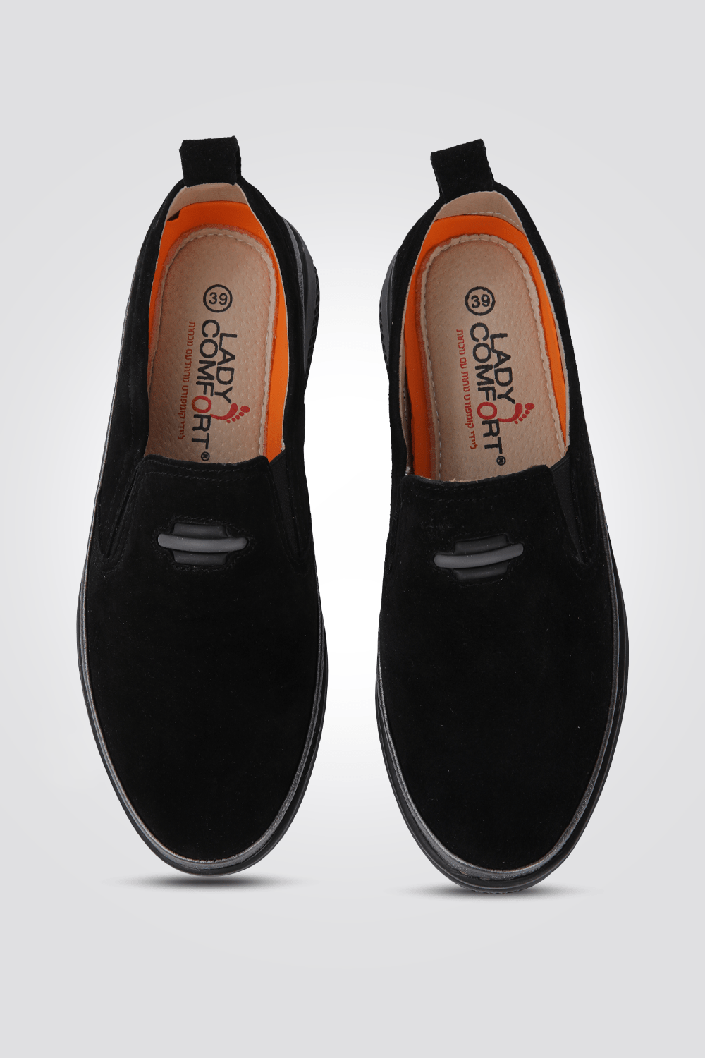 LADY COMFORT - נעל נוחות לנשים בצבע שחור זמש - MASHBIR//365