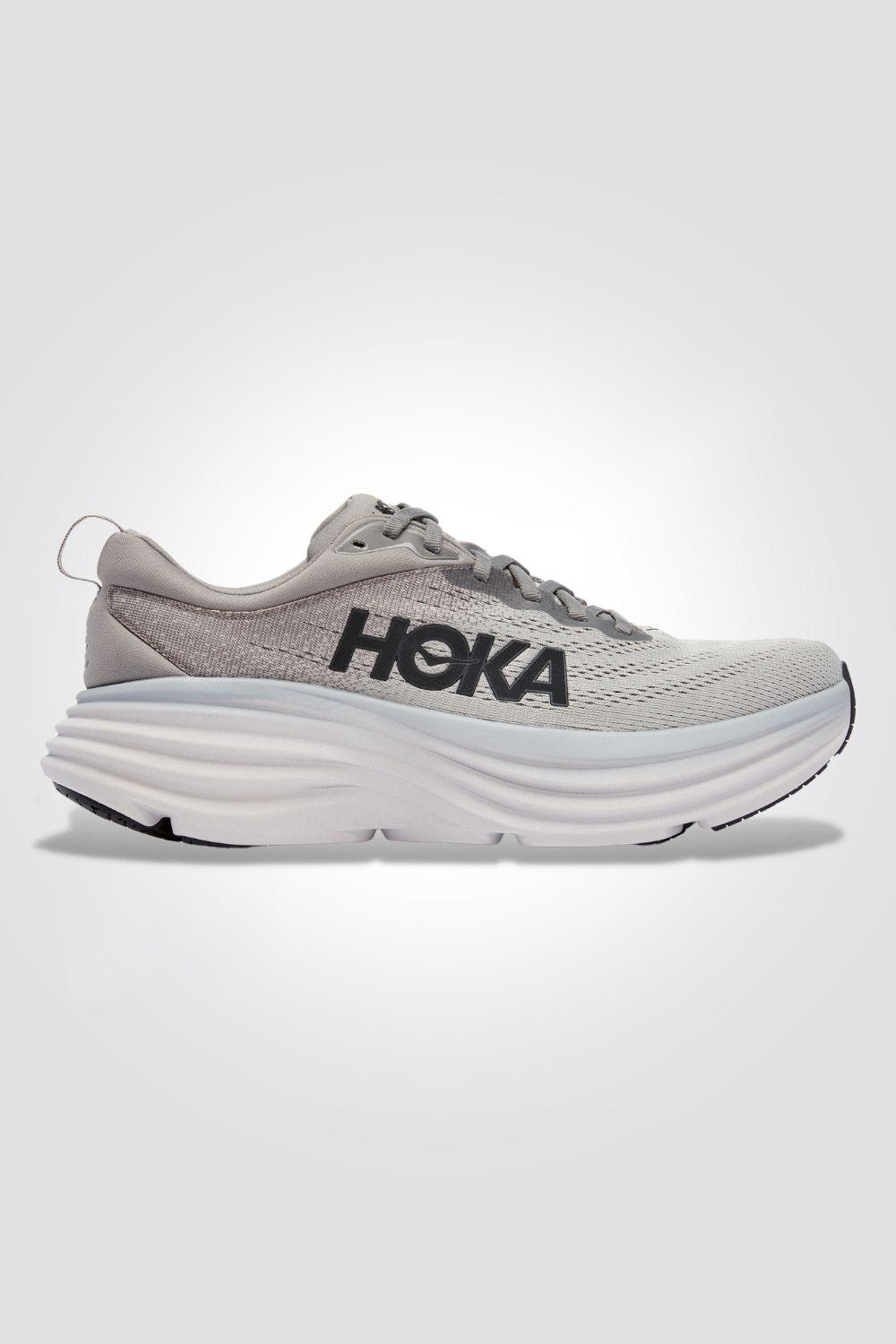 HOKA - נעל ריצה לגבר BONDI 8 X-WIDE בצבע אפור - MASHBIR//365