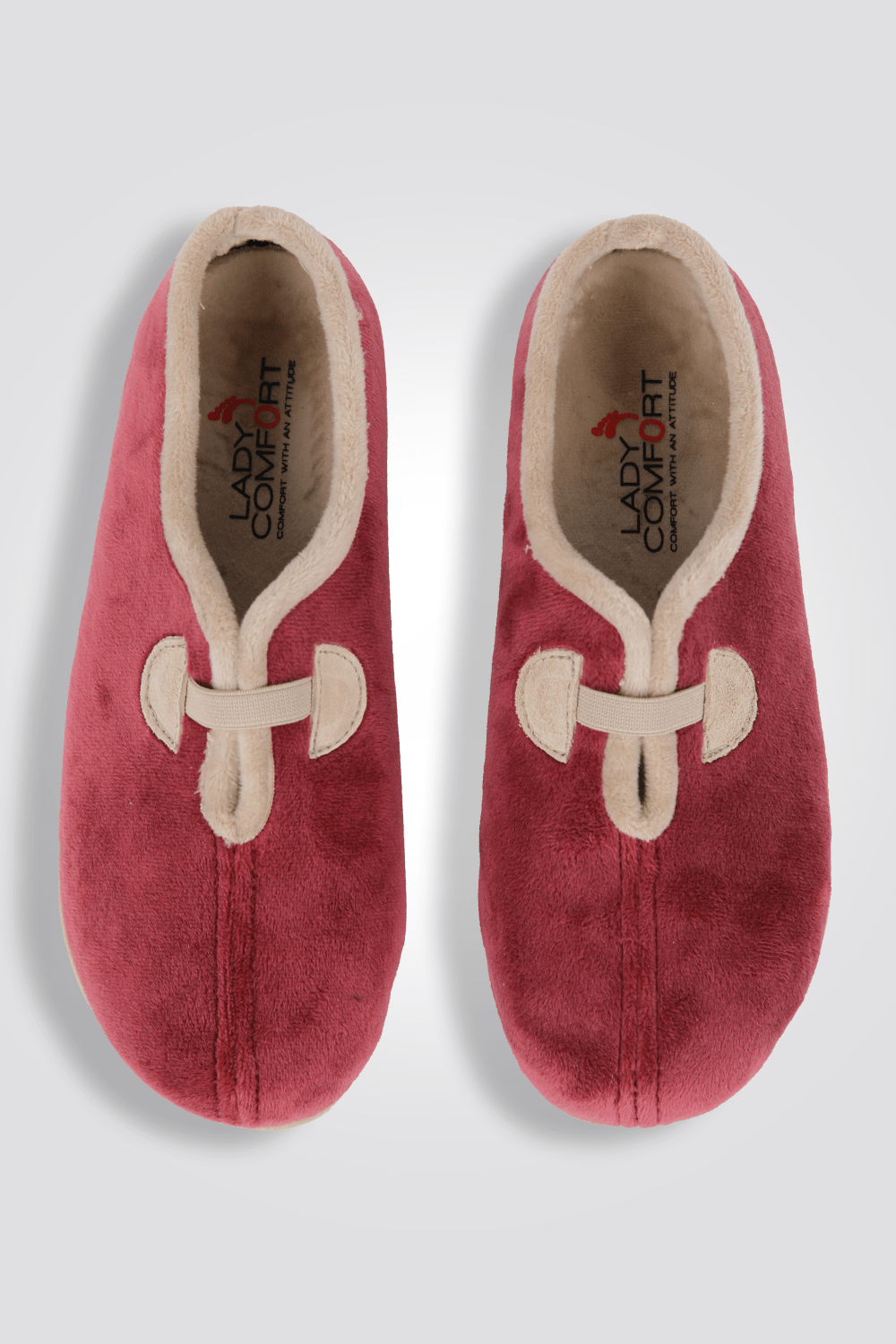 LADY COMFORT - נעלי בית סגורות לנשים בצבע בורדו - MASHBIR//365