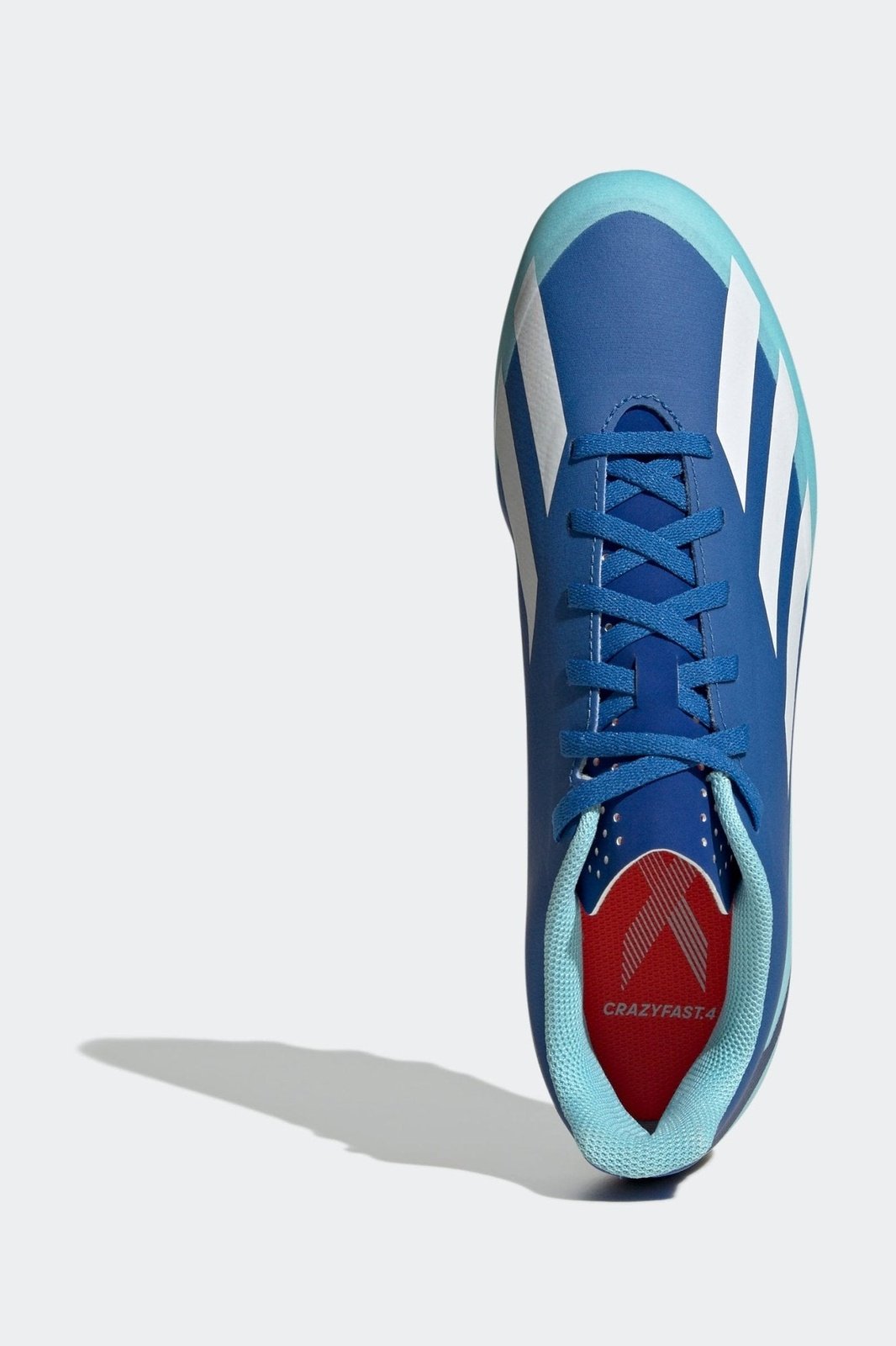 ADIDAS - נעלי כדורגל לגברים X CRAZYFAST.4 FLEXIBLE GROUND בצבע תכלת ולבן - MASHBIR//365