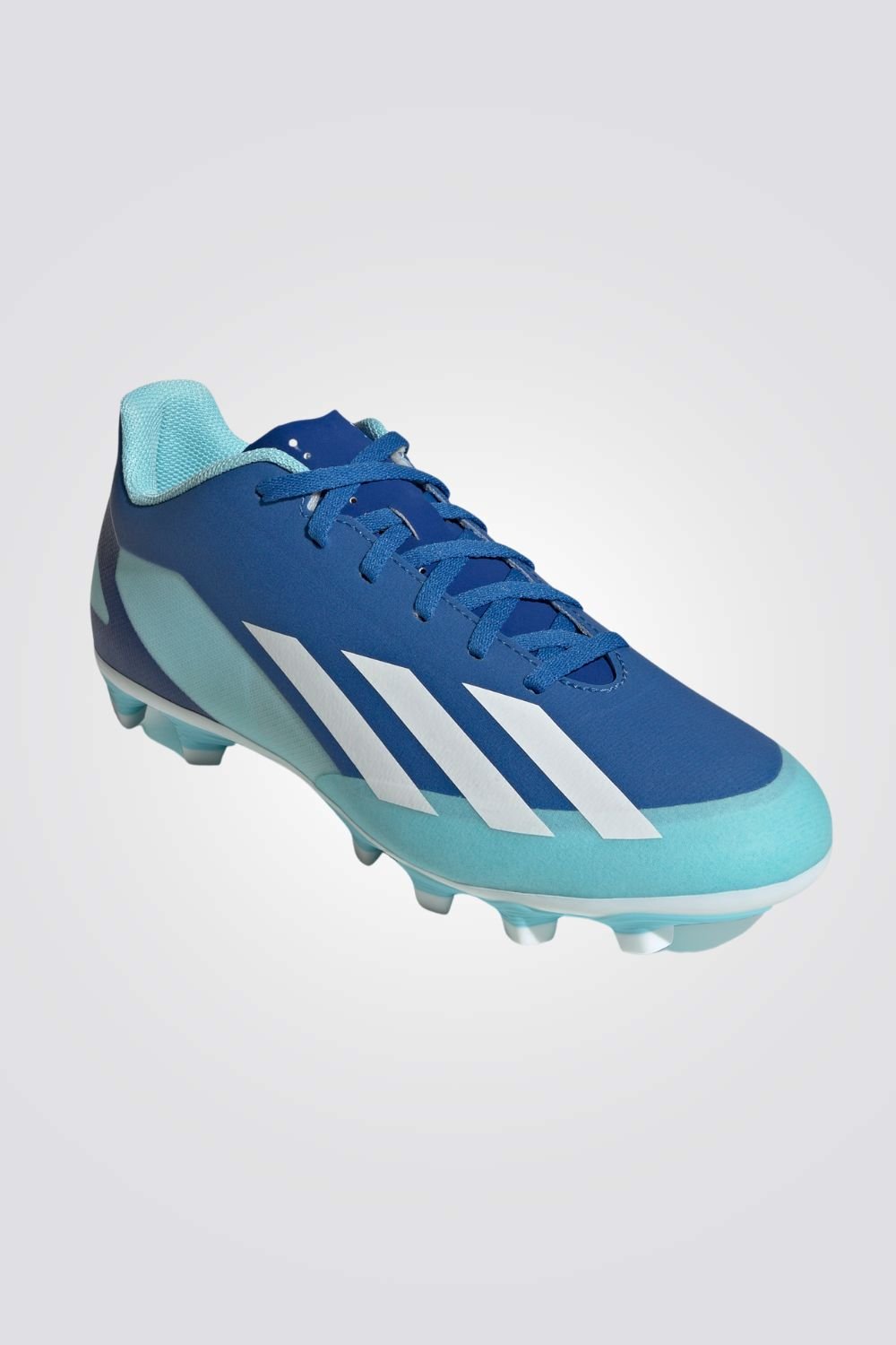 ADIDAS - נעלי כדורגל לגברים X CRAZYFAST.4 FLEXIBLE GROUND בצבע תכלת ולבן - MASHBIR//365