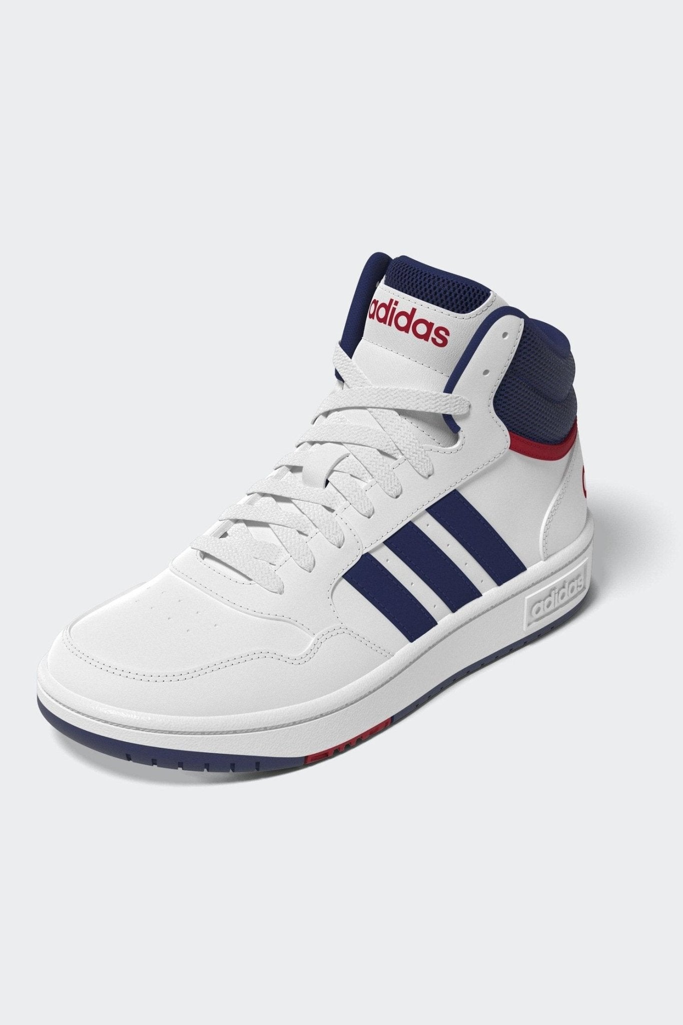 ADIDAS - נעלי כדורסל לנוער HOOPS MID 3.0 בצבע לבן וכחול - MASHBIR//365