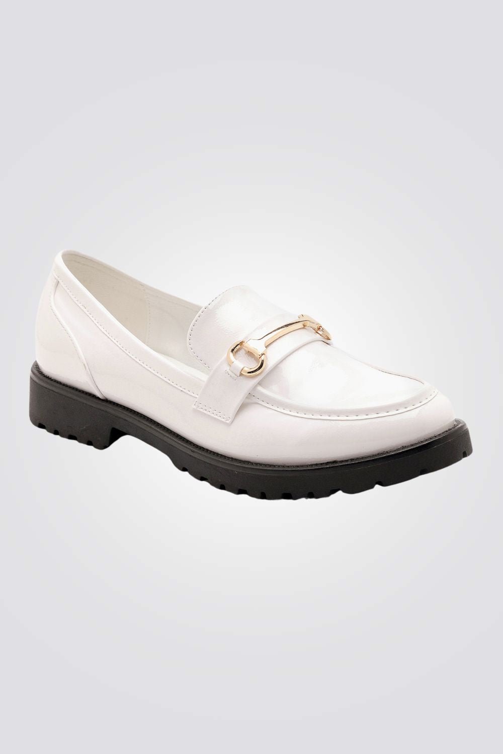 SEVENTYNINE - נעלי מוקסין לנשים דגם עמנואל בצבע לבן - MASHBIR//365