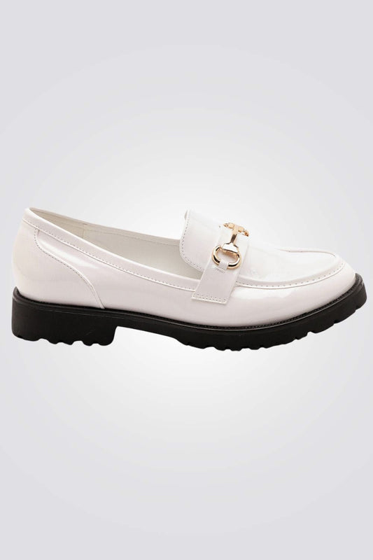 SEVENTYNINE - נעלי מוקסין לנשים דגם עמנואל בצבע לבן - MASHBIR//365