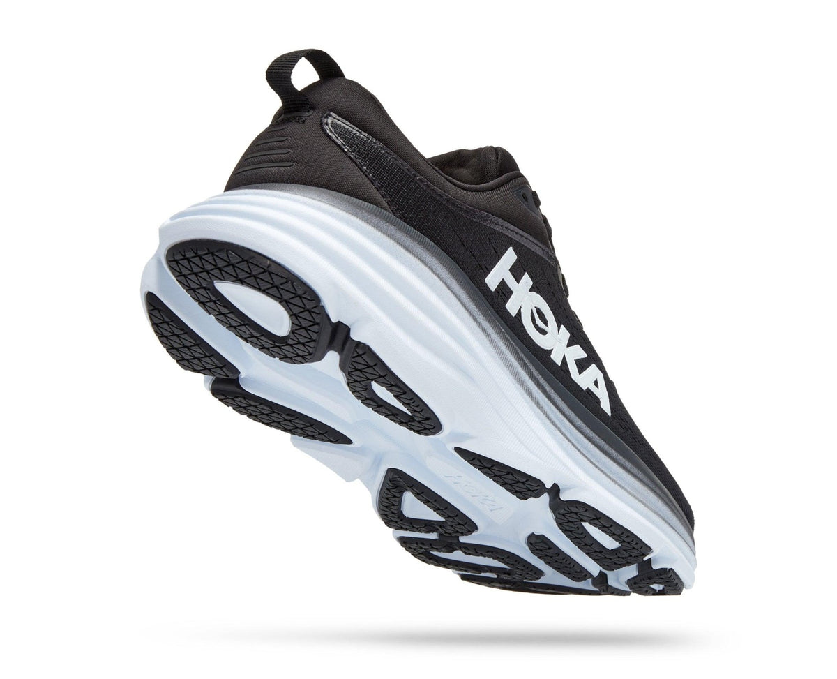 HOKA - נעלי ריצה לגבר BONDI 8 WIDE בצבע שחור ולבן - MASHBIR//365