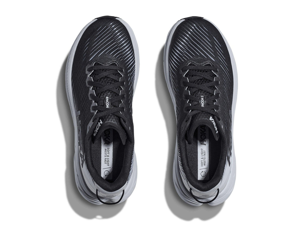 HOKA - נעלי ריצה לנשים Rincon 3 Wide בצבע שחור ולבן - MASHBIR//365