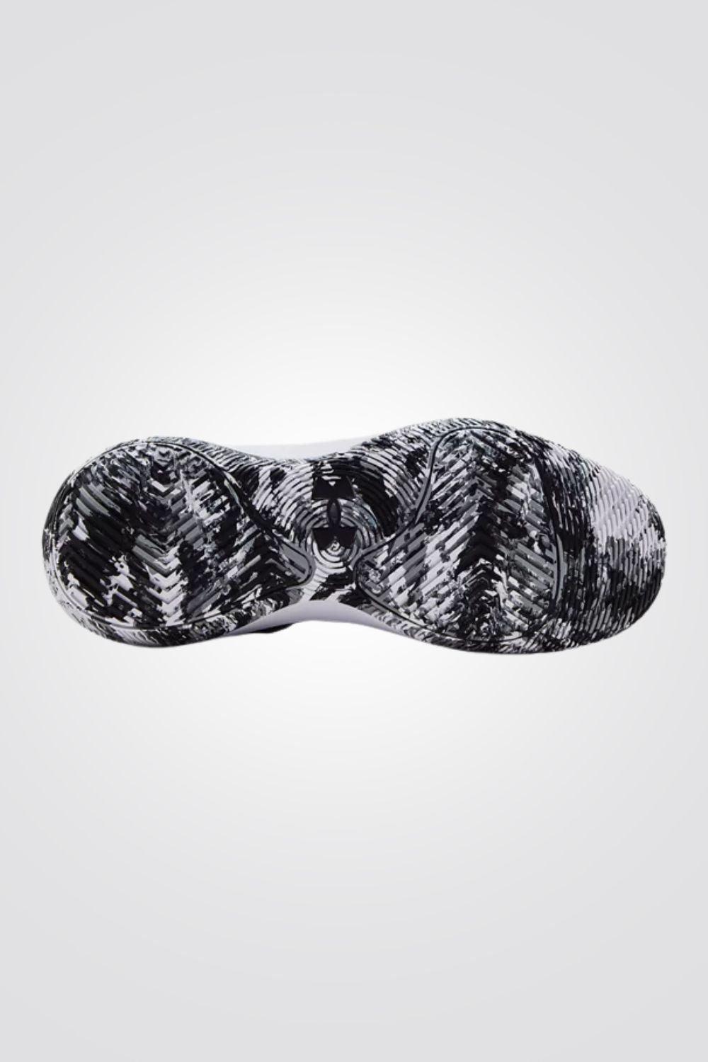 UNDER ARMOUR - נעלי ספורט JET '21 BASKETBALL בצבע שחור ולבן - MASHBIR//365