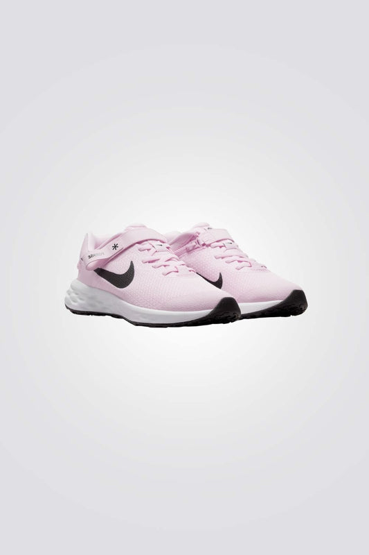 NIKE - נעלי ספורט לנערות Revolution 6 FlyEase בצבע ורוד ושחור - MASHBIR//365