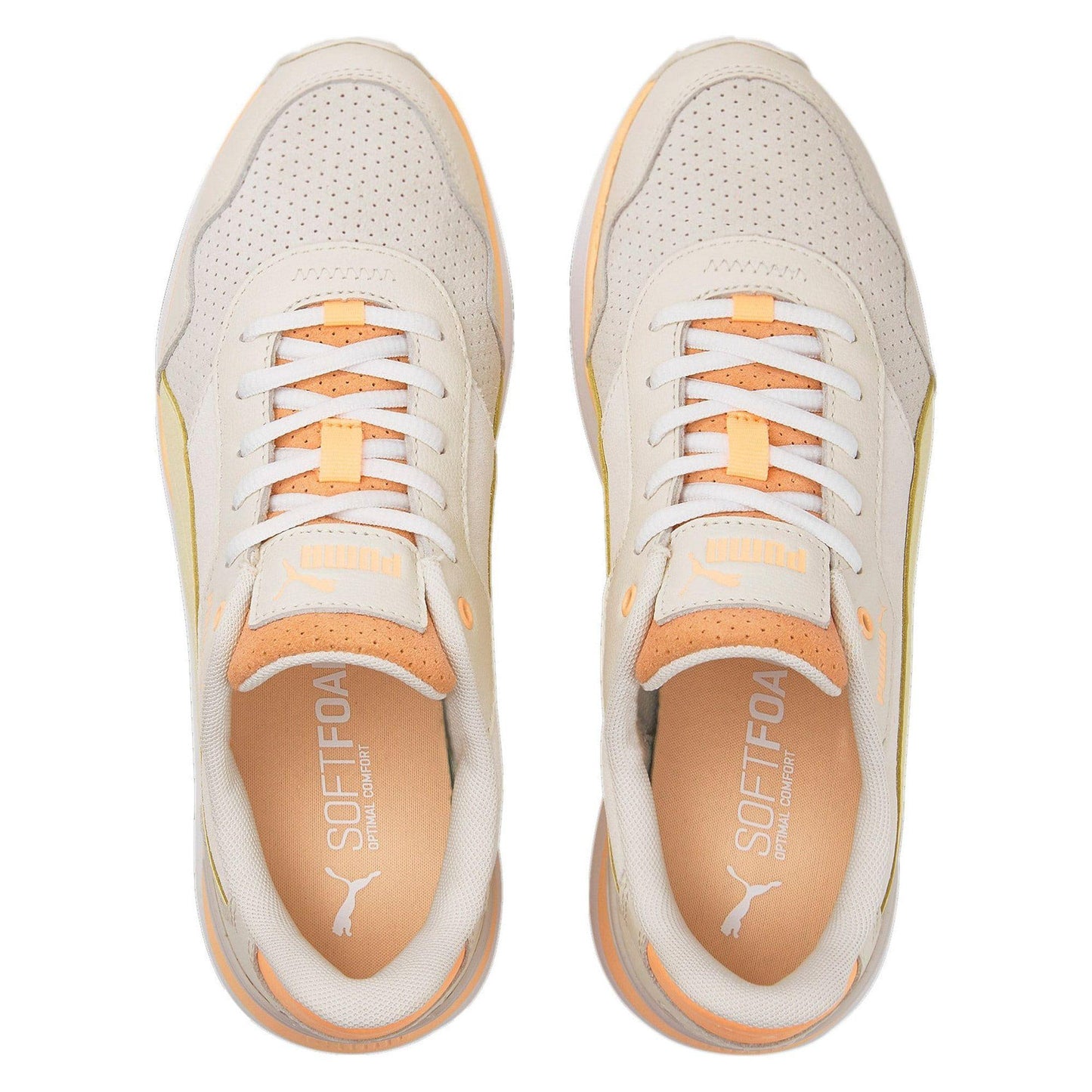 PUMA - נעלי ספורט לנשים R78 Voyage Premium בצבע בז וכתום - MASHBIR//365
