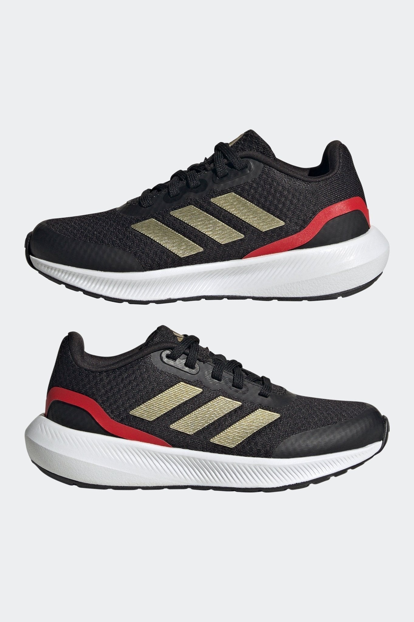 ADIDAS - נעלי ספורט לנשים ונוער RUNFALCON 3.0 בצבע שחור וזהב - MASHBIR//365