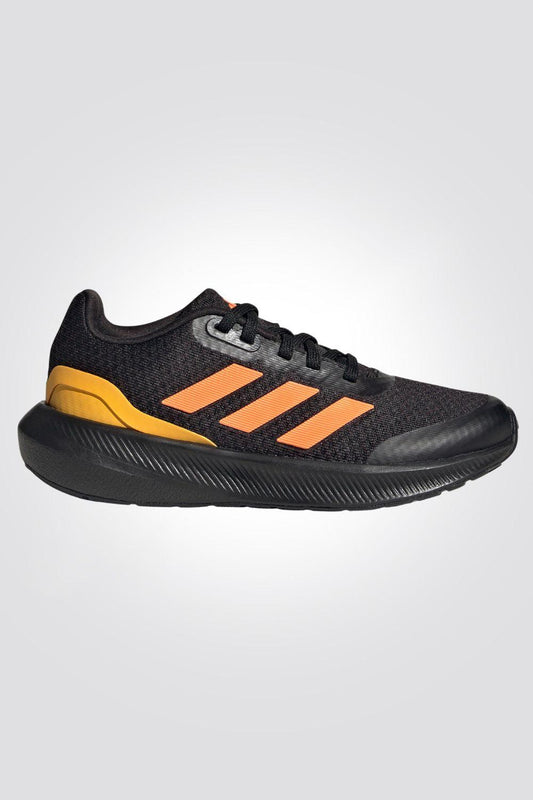 ADIDAS - נעלי ספורט לנוער RUNFALCON 3.0 בצבע שחור וכתום - MASHBIR//365