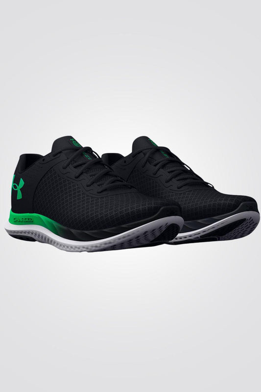 UNDER ARMOUR - נעלי ספורט UA Charged Breeze בצבע שחור וירוק - MASHBIR//365