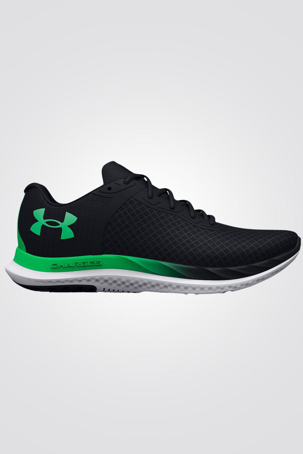 UNDER ARMOUR - נעלי ספורט UA Charged Breeze בצבע שחור וירוק - MASHBIR//365