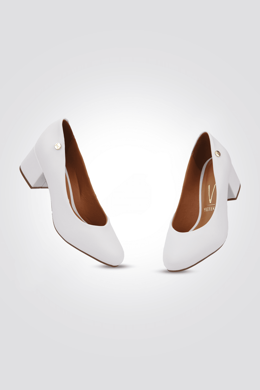 LADY COMFORT - נעלי סירה בצבע לבן עקב עבה - MASHBIR//365
