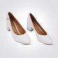 LADY COMFORT - נעלי סירה בצבע לבן עקב עבה - MASHBIR//365 - 2