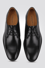 KENNETH COLE - נעליים אלגנטיות מעור לגברים בצבע שחור עם שרוכים - MASHBIR//365