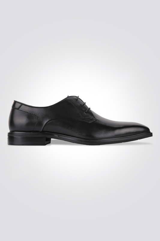 KENNETH COLE - נעליים אלגנטיות מעור לגברים בצבע שחור עם שרוכים - MASHBIR//365