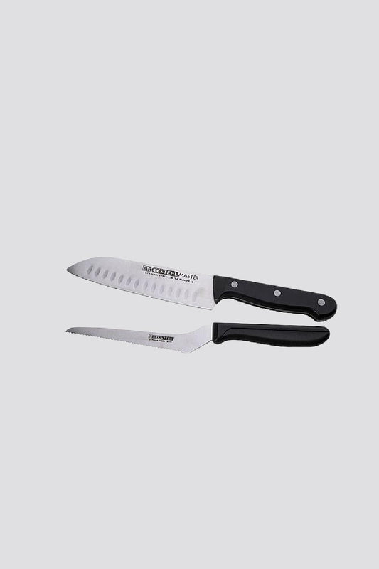 ARCOSTEEL - סט 2 סכין מאסטר סנטוקו 17 ס"מ+סכין מדורגת - MASHBIR//365